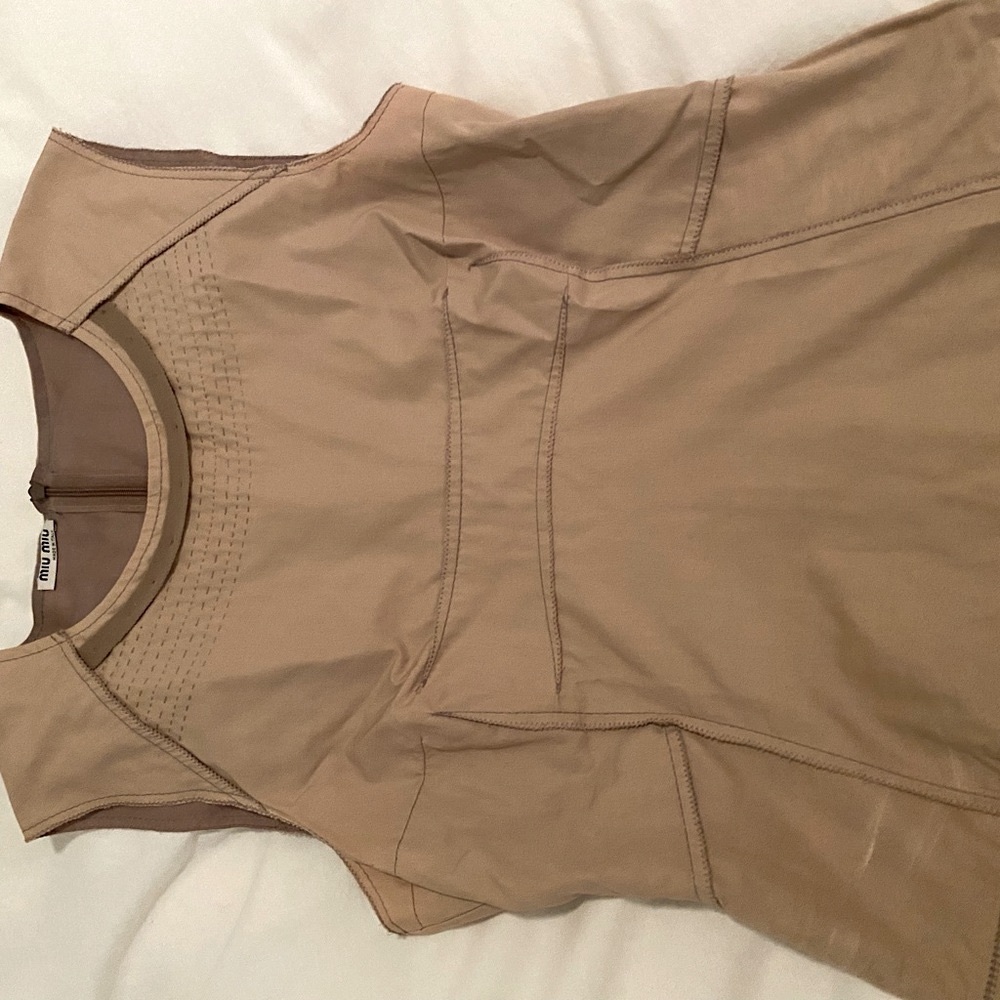 Miu Miu beige sleeveless top size 44/8